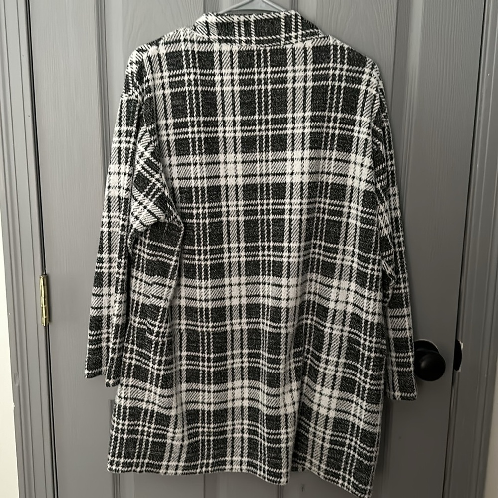 Express Plaid Long Blazer - Picture 7 of 8